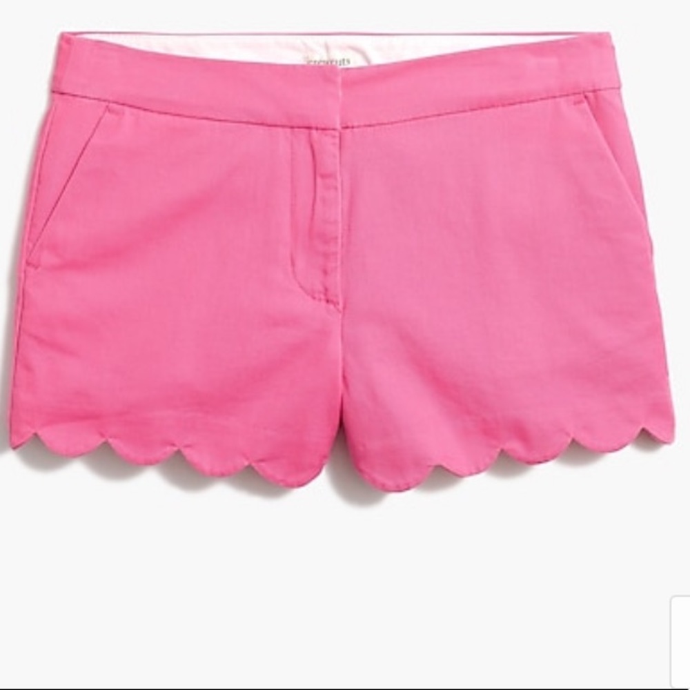⭐️ Crewcuts Girls Pink Scallop Edge Shorts NWT